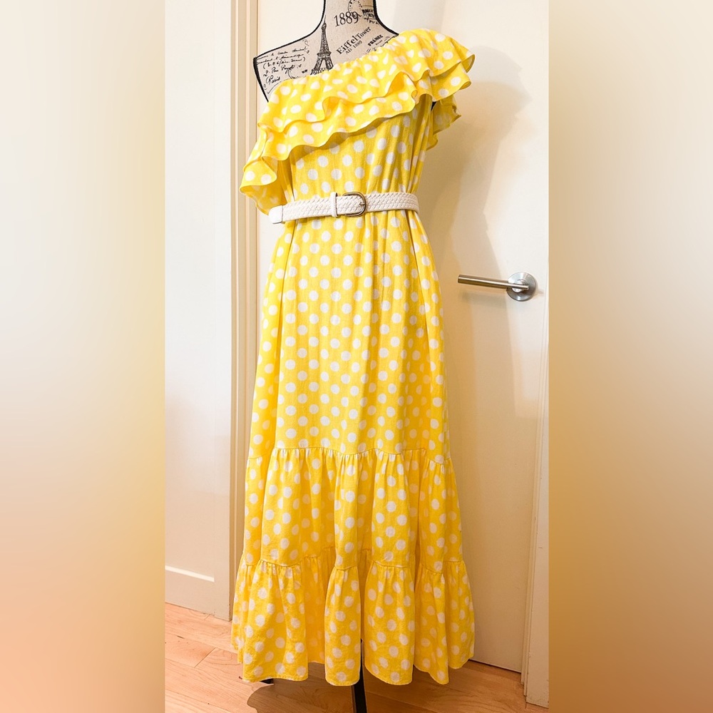 Lisa Marie Fernandez yellow polka dot maxi dress
